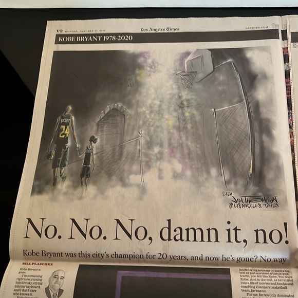 KOBE BRYANT LOS ANGELES TIMES COLLECTIBLE NEWSPAPER - Picture 4 of 5